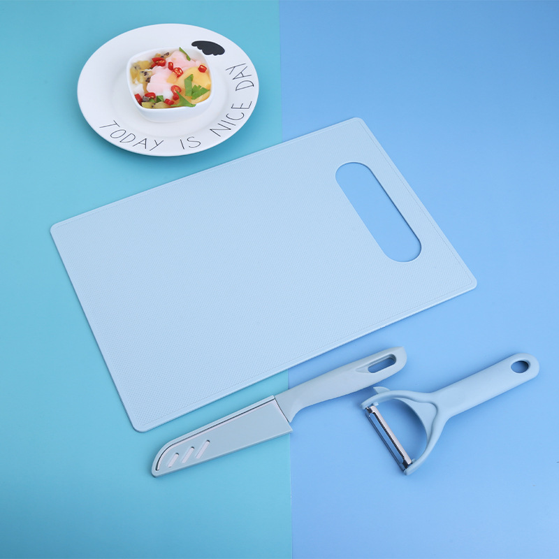 household Plastic kitchen Vegetable board Three-piece Suite Vegetable board Fruit knife Paring knife portable multi-function suit