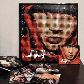 兼容乐高像素画积木MOC周杰伦JAY七里香范特西叶惠美牛仔很忙拼装