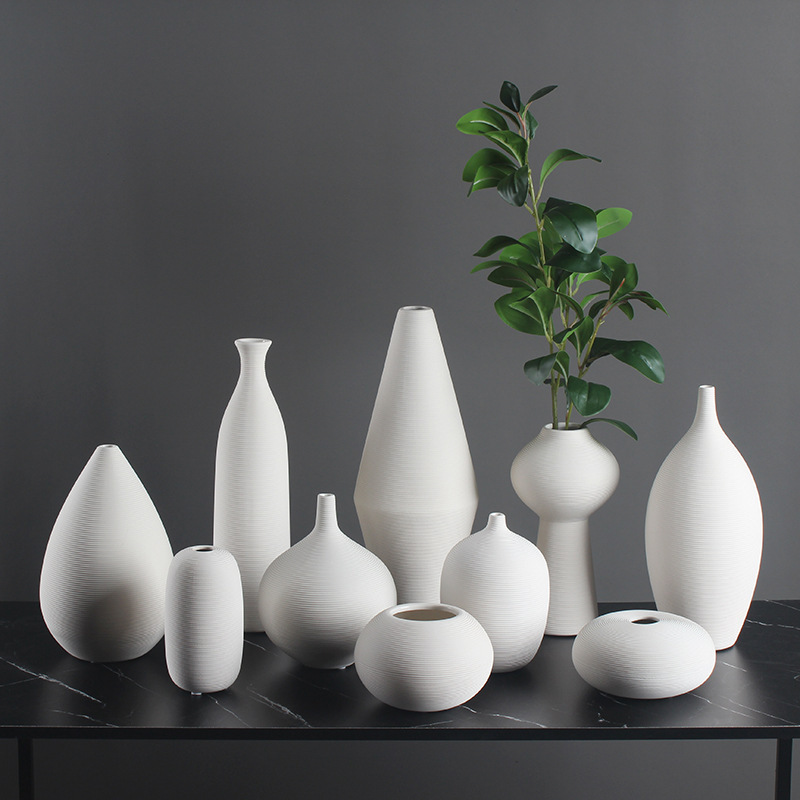 Modern Minimalist Plain-Fired Brushed Ceramic Vase Ornament for Living Room, Home, Guesthouse, Hotel, Flower Arrangement, Soft Decoration Modern Minimalist Plain-Fired Brushed Ceramic Vase Ornament for Living Room, Home, Guesthouse, Hotel, Flower Arrangement, Soft Decoration