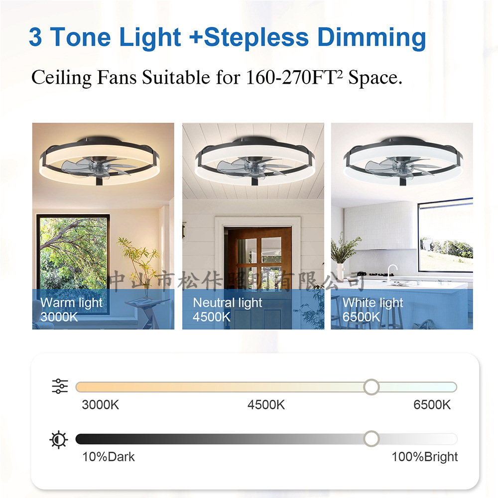 UL.ETL.CE certificación Amazon venta en caliente KD ventilador de techo separado ventilador de techo desmontable piezas estándar