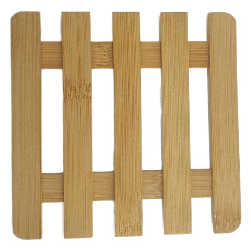 Mesa de comedor aislamiento almohadilla de arena Estera de bambú vajilla taza de té Estera de bambú taza de té plato de Bambú