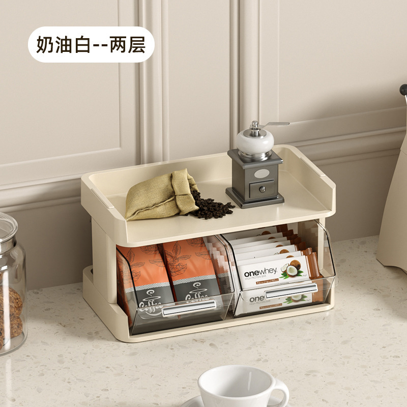 茶包收纳盒办公室茶水间桌面咖啡胶囊收纳架吧台速溶透明置物架|undefined