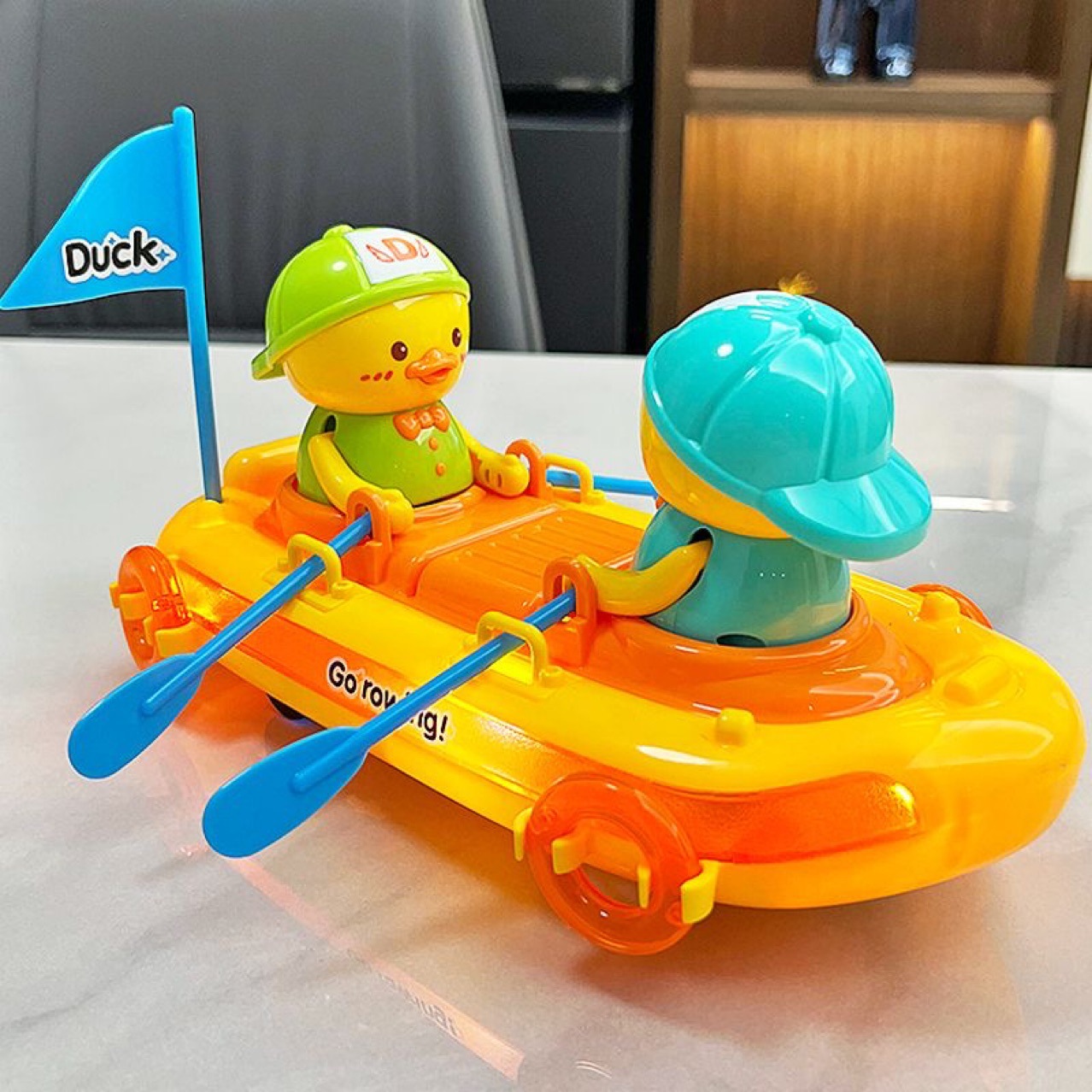ディザトーン同型電動万向小萌鴨カヌー玩具音楽照明アヒルボート赤ちゃん知育
