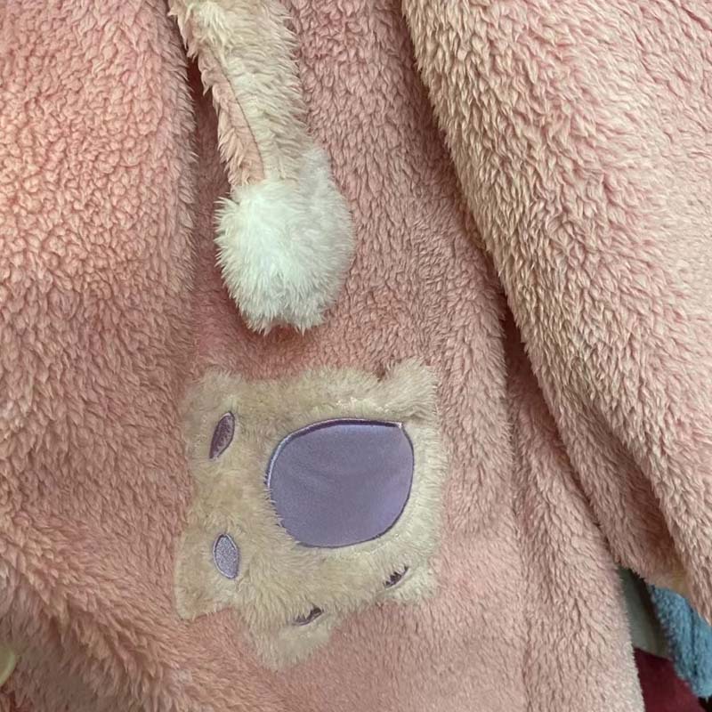 Shi Di Couple Thickened Pajamas Women's 2022 Autumn and Winter New Coral Fleece Nightgown Warm Bathrobe Cute Home Clothes