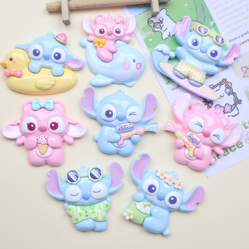 Cartoon Big Card DIY Resin Accessories Water Play Cream Glue Hairpin Mobile Phone Case Refrigerator Magnet Hole Shoe Accessories