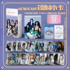 NewJeans女性団周辺ケース55枚三寸レーザーカードLOMOカードフィルムカード帳プレゼント