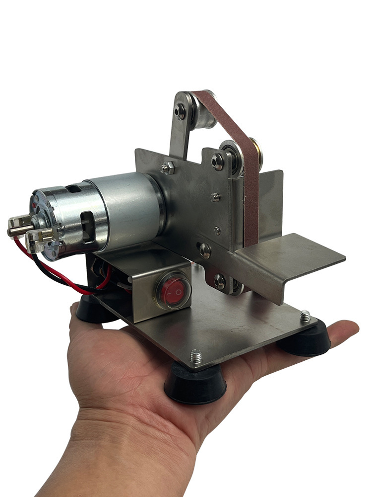 商用台式砂带机电动多功能微型磨刀diy家用砂带机小型迷你