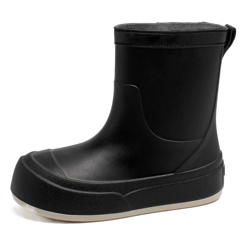 Трансграничные модные резиновые сапоги, женская простая уличная одежда в Корейском стиле, универсальная Водная обувь, нескользящая кухонная резиновая обувь, непромокаемая походная обувь, женская