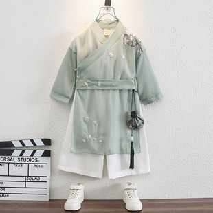 Hanfu boys' spring and autumn thin 2023 new Chinese style ancient costume children's Tang suit autumn costume Chinese costume performance costume