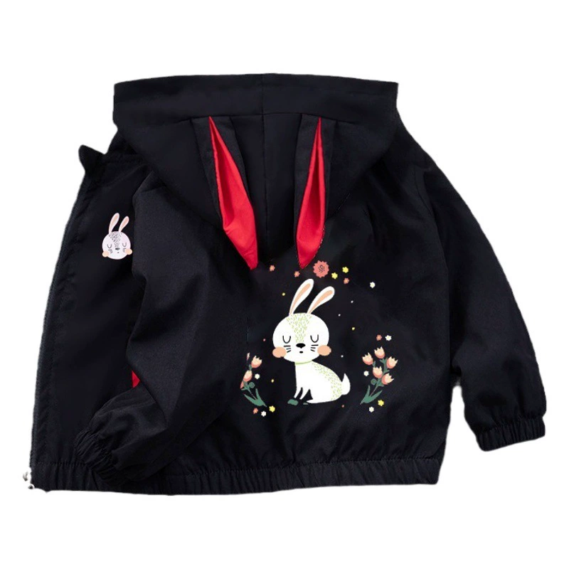 Осень 2023 Новое пальто для девочек, Детское пальто маленького и среднего размера, Повседневный Кардиган для маленьких девочек, топ с капюшоном для девочек