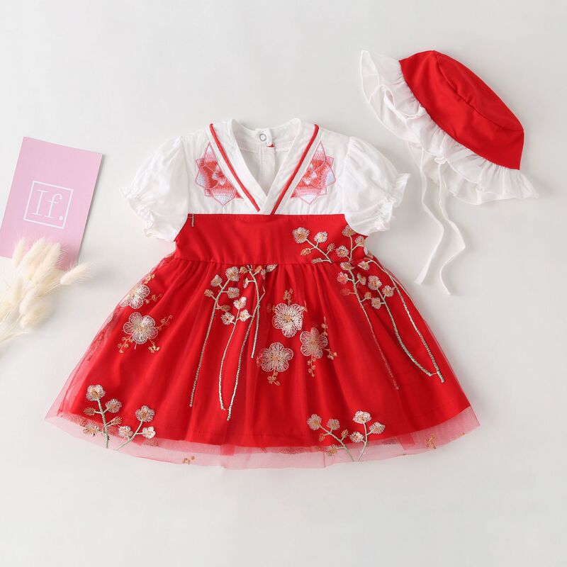 Baby Skirt Spring and Summer Korean Girls' Dress One-year-old Dress Baby Girls' Clothes Hanfu Skirt Children