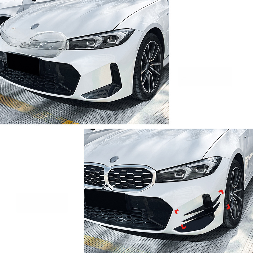 (2개) BMW 3 시리즈 G20 G21 LCI M 스포츠 2023 에어 벤트 프론트 윈드 나이프 자동차 스티커 외관 수정을 위해 적당한