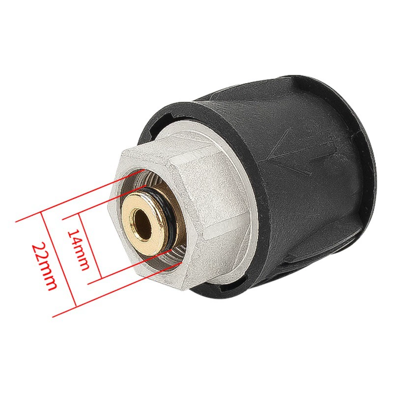 Мойка высокого давления водопроводная труба конвертер разъем высокого давления водяной пистолет впускной разъем M22 алюминиевый сплав материал