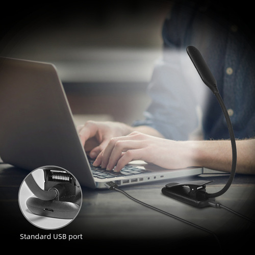 New LED desk lamp clip-on version for bookshelves, student dormitory eye-protection clip light, USB charging reading lamp