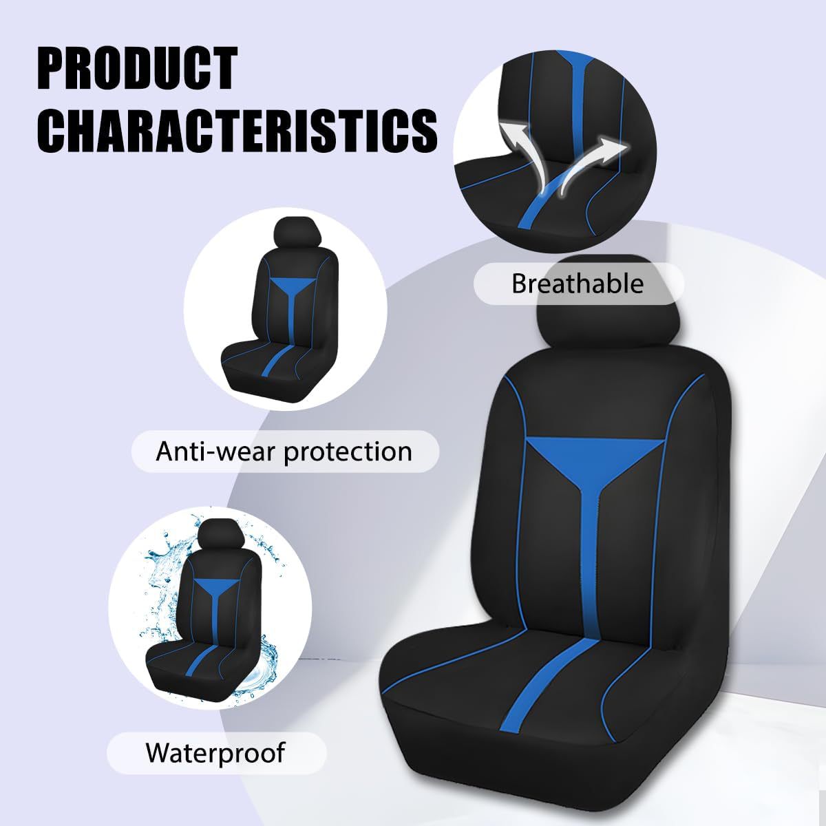Cross-Border New Elastic Fabric Wine Glass Style Car Seat Cover for All Seasons Amazon Temu Meike Duo
