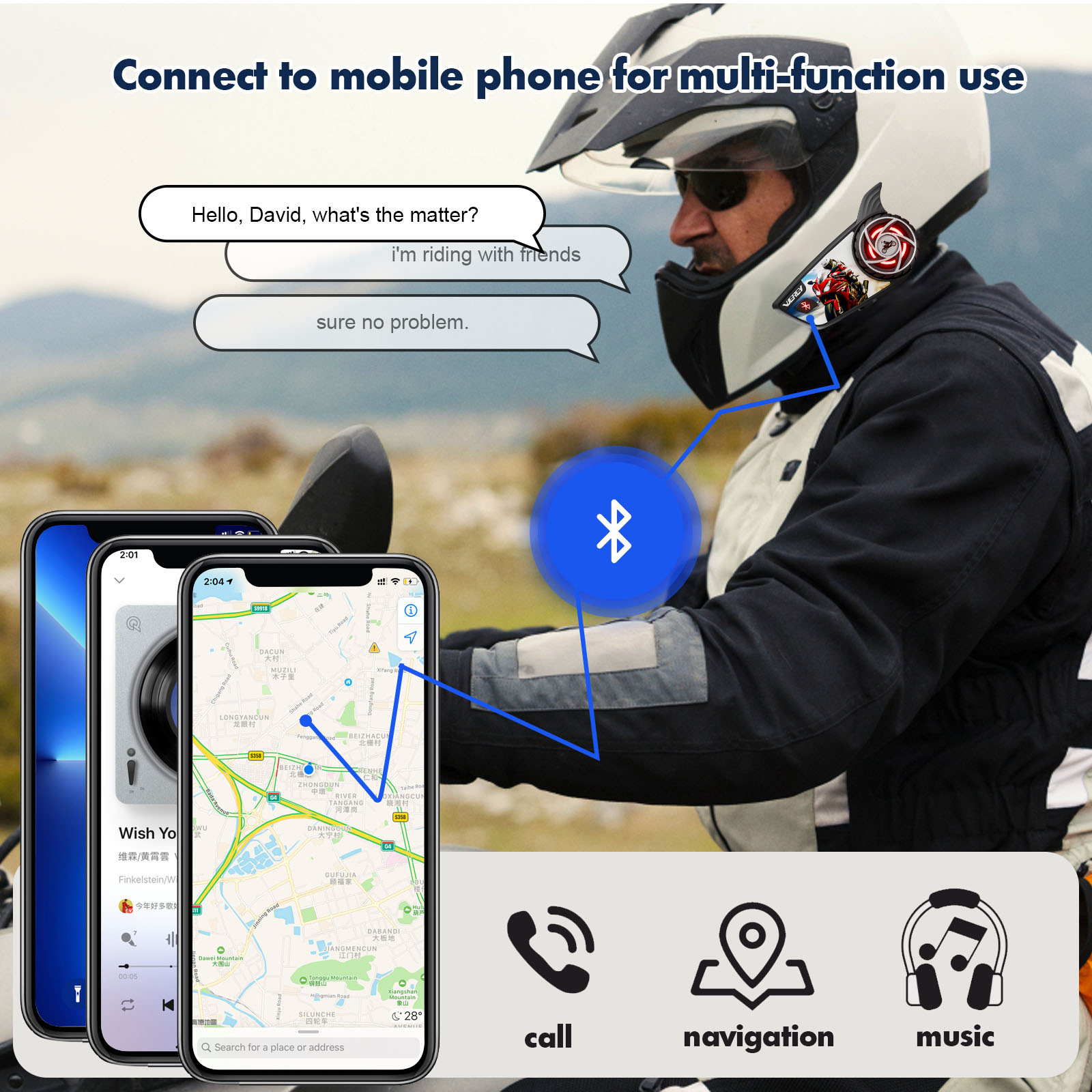 Cross-border motorcycle helmet intercom headset mesh free networking 8 crowd helmet intercom S8Pro
