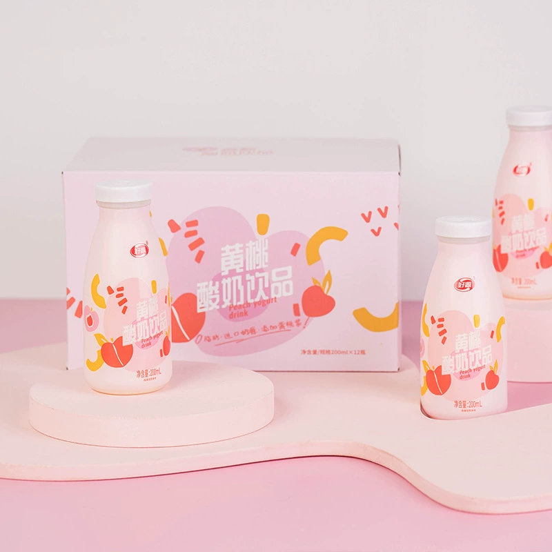 Fruts Skin -Дисциплинарный йогурт напитки 12 бутылок 200 мл, студенческий завтрак молочный напиток, оптом 0 жирный сет ред напиток