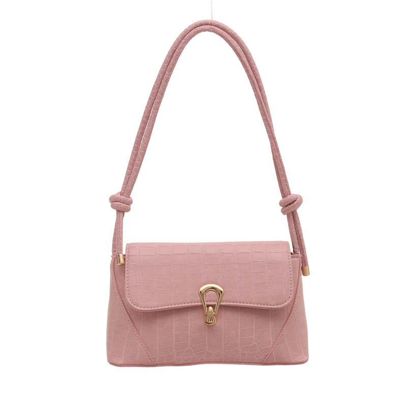 Bolso de hombro, color sólido, diseño de nicho, bolso femenino, 2025 primavera, nueva tendencia, bolso de mensajero coreano, bolso cuadrado pequeño femenino