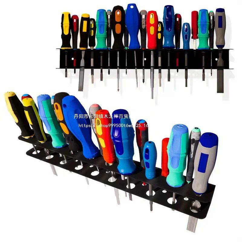 Настенная стойка для плоскогубцев, держатель для отверток, стеллаж для хранения, стойка для инструментов с круглыми отверстиями, стеллаж для хранения перфорированных панелей.