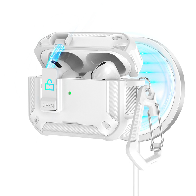 新型AirPods Pro 3保護ケース Apple 弾性カバーイヤホンケース AirPods 第4世代 マグネット式スタンドイヤホンケース|undefined
