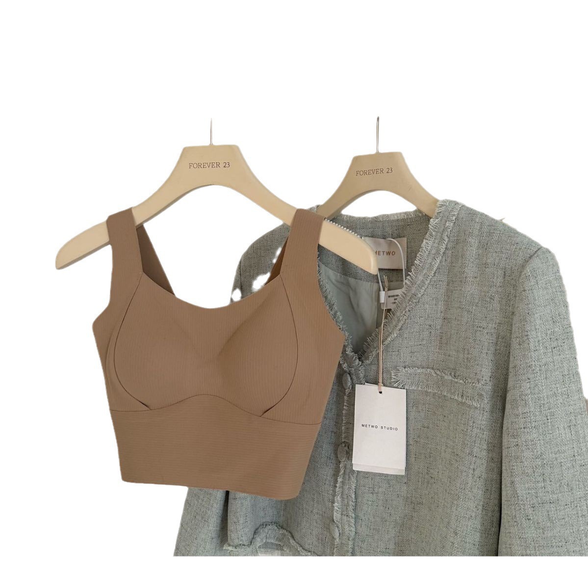 El otoño y el invierno de la piel caliente cepillado suave pull-up de longitud media de belleza espalda interior del chaleco de la ropa interior de las mujeres de hombro ancho correa de sujetador sin costuras