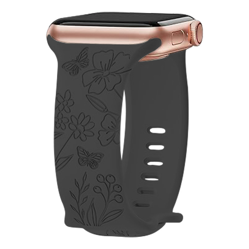 This is a patterned silicone waterproof strap suitable for the apple watch 9th generation Ultra smart sports watch undefined
