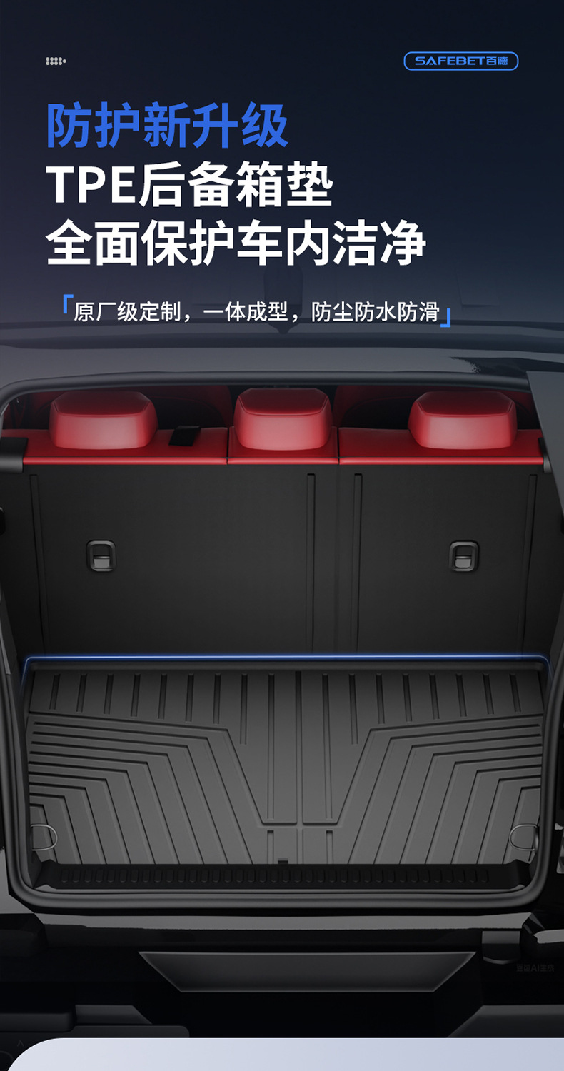 Suitable for Tank 300 New Energy 400 500 Special Vehicles, Tpe Car Trunk Mat Interior Accessories
