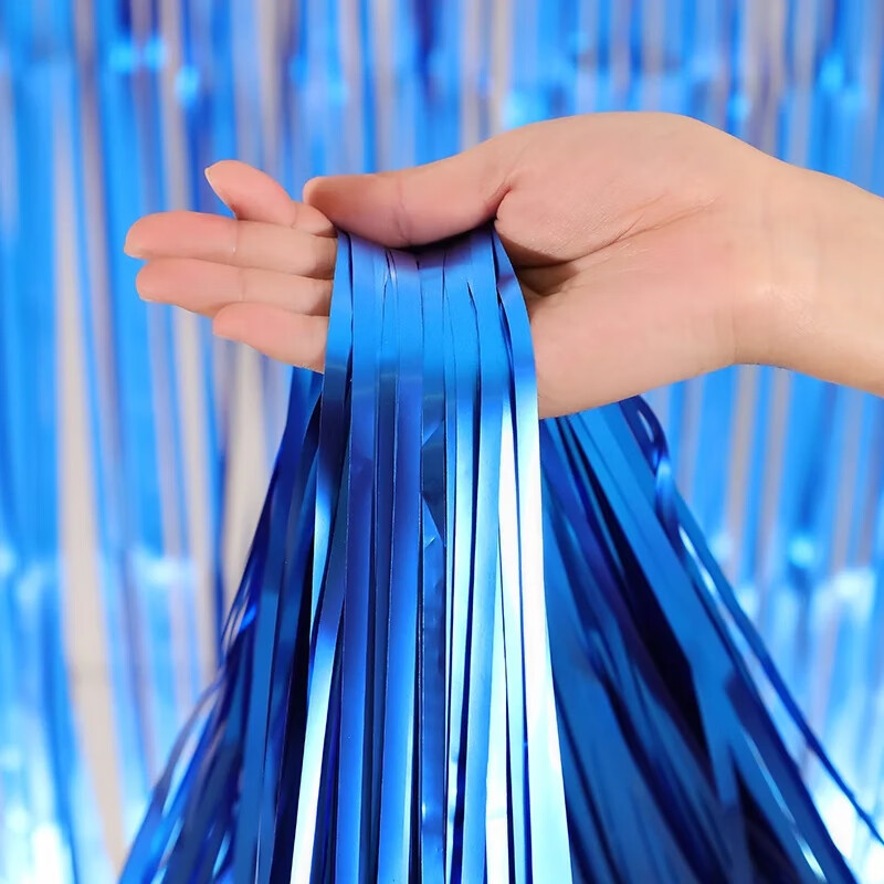 Decoración de bordillo cortina de seda de lluvia fiesta de cumpleaños boda fondo pared decoración de diseño brillante cuadrado cortina de seda de lluvia bordillo