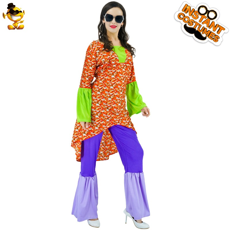 Big Girl 70s hippies traje etapa rendimiento partido Cosplay traje distribución al por mayor