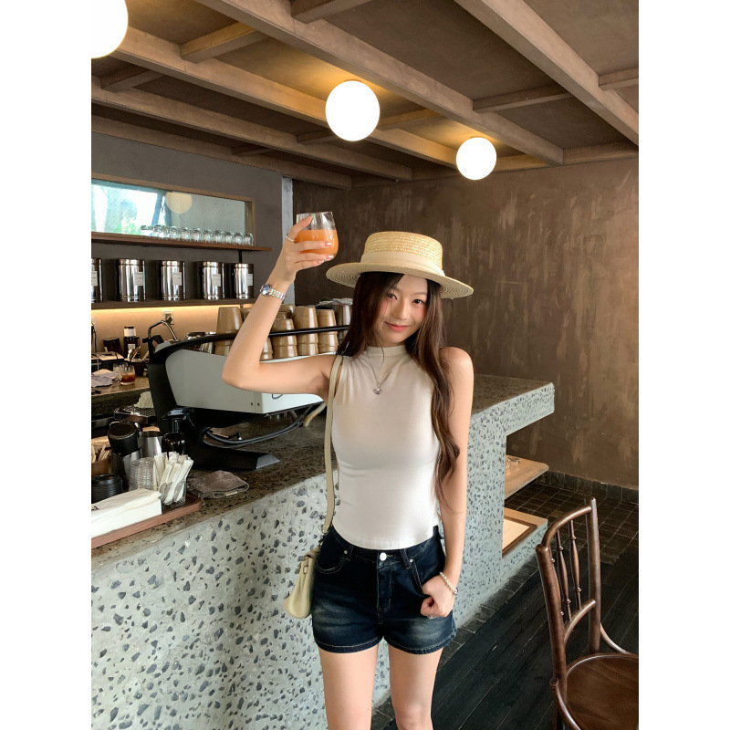 2026 New Summer Lyocell Tencel Pure Desire Hot Girl Sleeveless Tank Top T-Shirt Unique and Beautiful Top