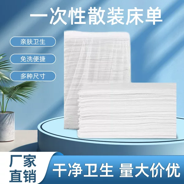 Disposable Bulk Bedding Four-Piece Set, Duvet Cover, Bed Sheet, Train Sleeper Thickened Dirt-Resistant Travel Essential