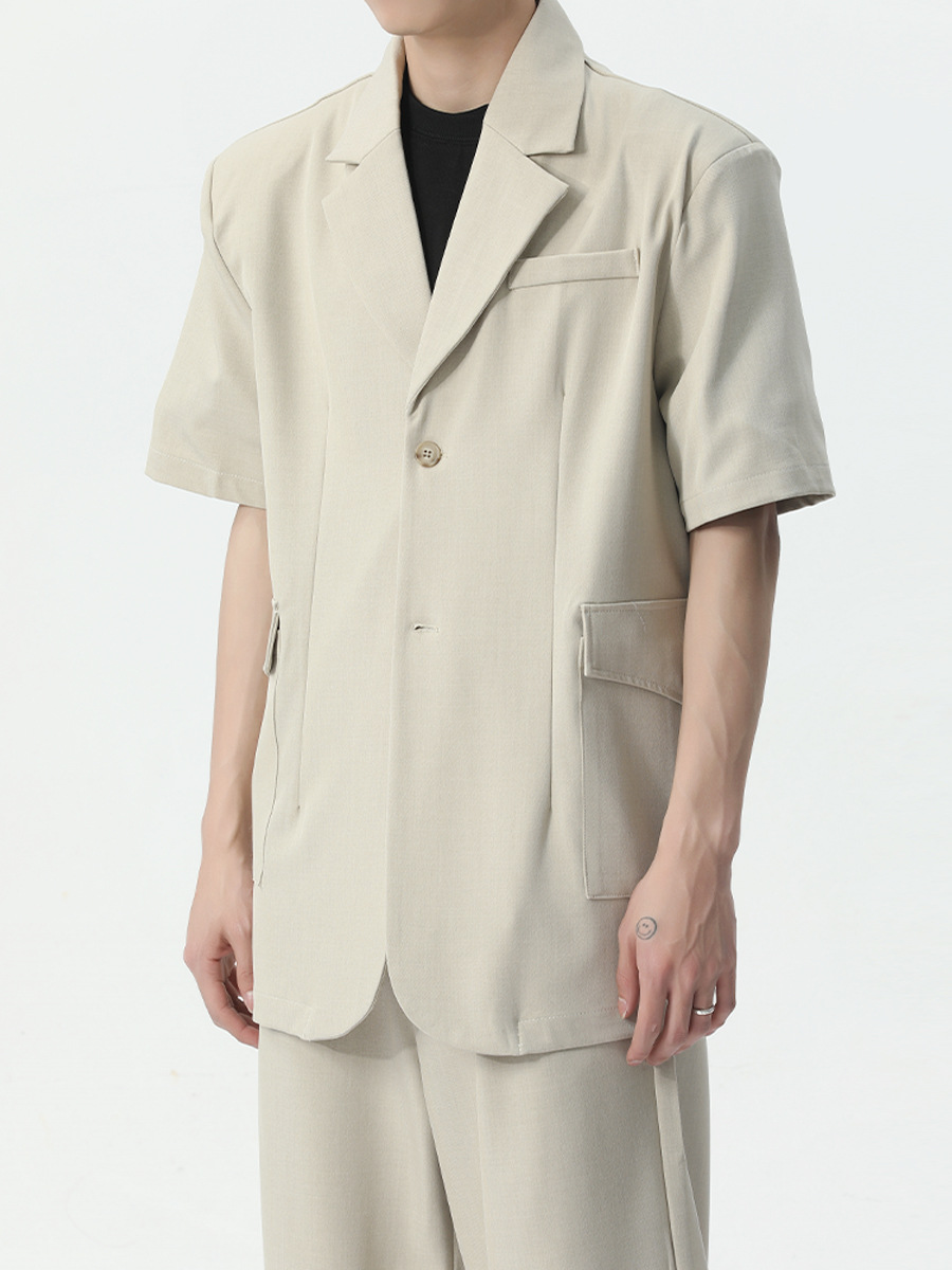 MTLCLOTHES Hombres| 2024 primavera nuevos productos de alta calidad elegante contorno temperamento pantalones de siete puntos de dos piezas de moda