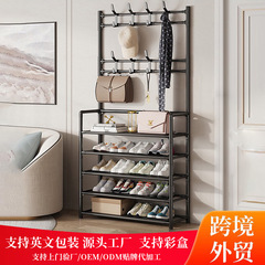 玄関用のシンプルなシューズラック、家庭用オールインワン多機能多層収納シューズキャビネット、シューズとハットラック、小さなレイヤーグループ装置