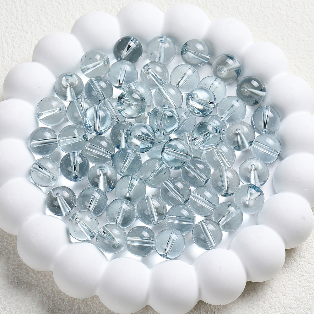 6 / 8 / 10mm esmaltado transparente esmaltado esferas de vidrio DIY joyas manuales pulseras material accesorio de collar image 16