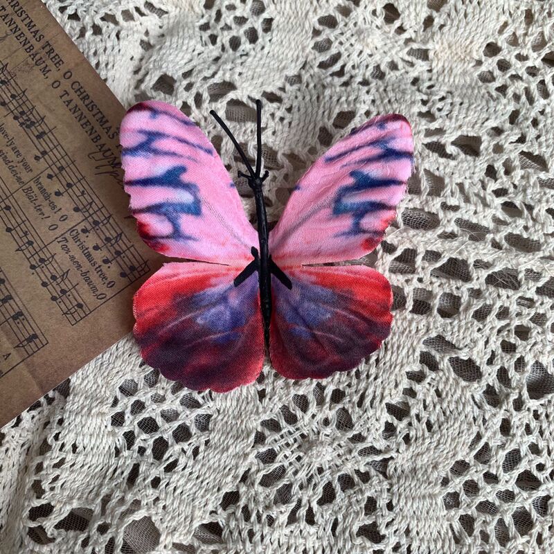 蝴蝶花头 枯枝蝴蝶 背景墙DIY拍照道具假花 写真馆立体蝴蝶仿真花|undefined
