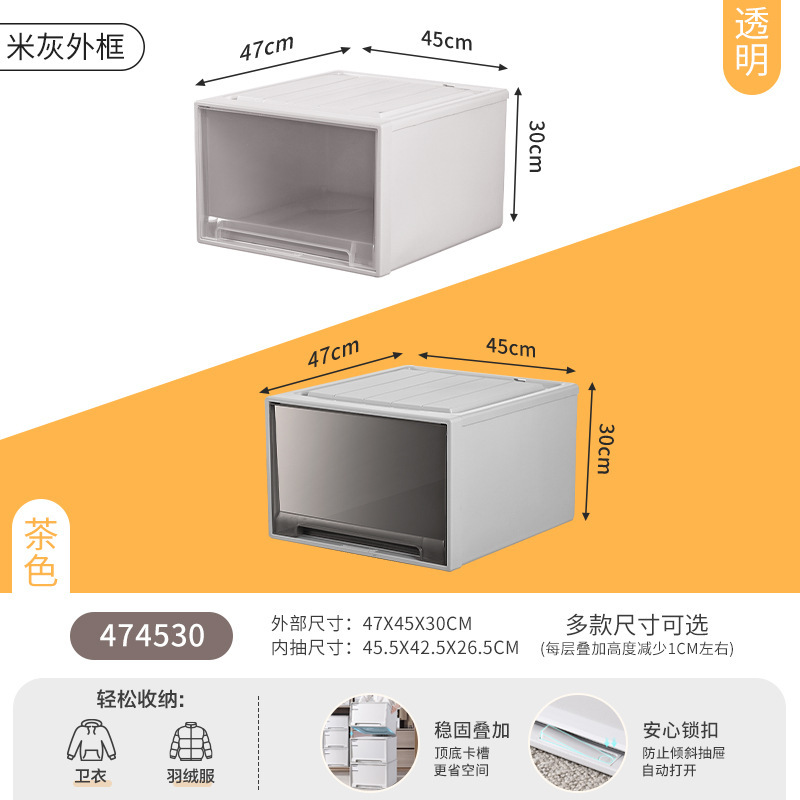 JEKO 収納ボックス引き出し型多層収納ボックスワードローブ衣類下着透明プラスチックキャビネット衣類層状アーティファクト|undefined