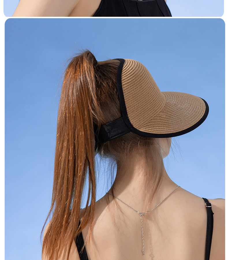 385g Weight Straw Hat Hats Type Casual, Outdoor Occasion Straw Material Solid Color Pattern Summer Season Women's Gender Elegant, Basic Style Big Eaves Rim Women's Elegant Basic Solid Color Big Eaves Straw Hat 2