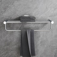 新款鋅合金浴巾掛件毛巾架掛件套裝浴室衛生間打孔電鍍浴室置物架