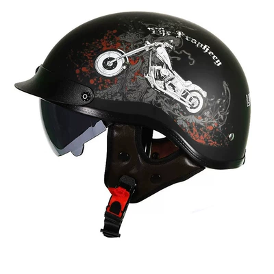Helmet Factory Export Dot, Motosiklet kaskı (dəbilqə) - 112-matte-black-prediction-with-black-lens-m