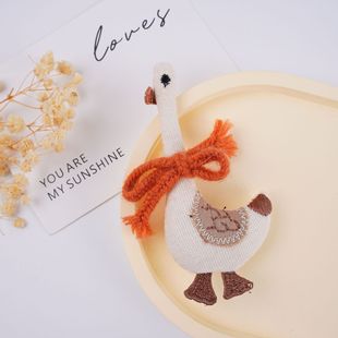 Korean style fabric cute scarf duck pendant cartoon shoes decorative clothing accessories children's hairpin goose fabric accessories