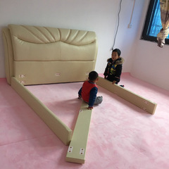 GJU8珊瑚絨地毯臥室滿鋪客廳茶几毯子小寶寶爬行地墊卡其色長方形