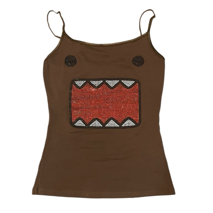Factory Direct Sale Y2K Girl Personality Rhinestone Short-Sleeve T-Shirt Camisole Vintage Tomo Rhinestone Top
