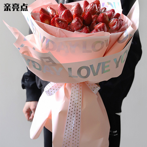 Pro highlights hot stamping aristocratic large English bouquet wrapping paper flower bag flower paper handmade diy material flower shop flower art