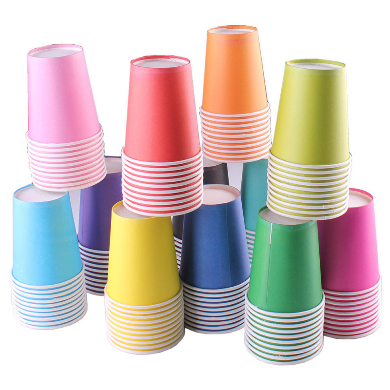 10 tazas de papel coloridas para jardín de infantes materiales hechos a mano tazas de papel espesadas artísticas DIY materiales hechos a mano image 6