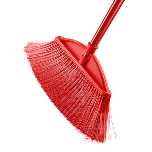 New indoor plastic soft broom set festive red ice silk broom head home office cleaning broom