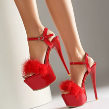 16cm�߸�Ь�W��������ëһ�֎���ЬŮ�ĺ���ԸЕr�bŮЬ���Q�羳