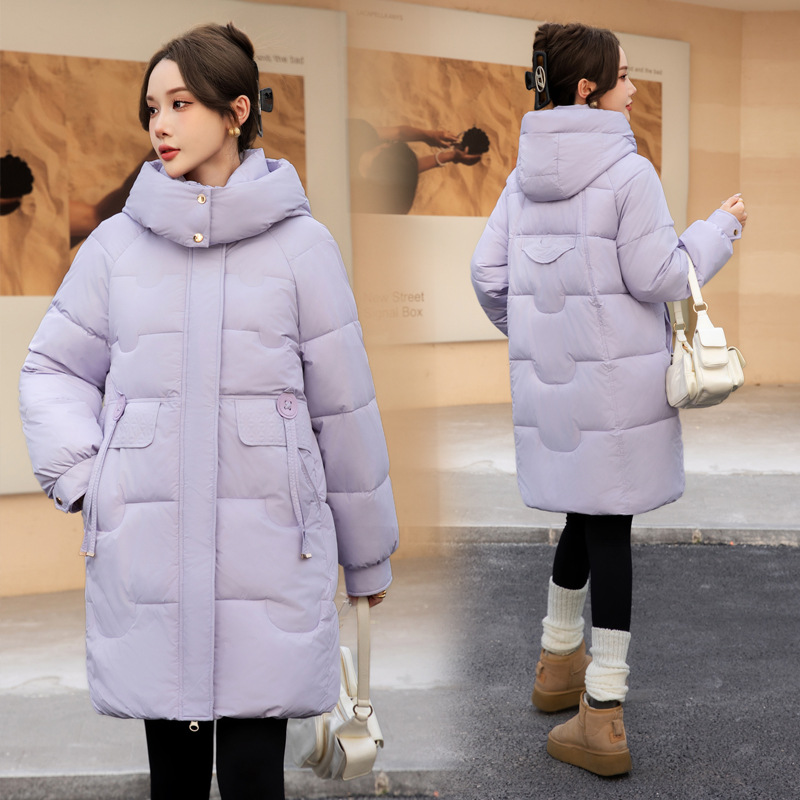 Águacate 2025, ropa de algodón coreana de invierno grande nuevo bolsillo grande, ropa de algodón suelta coreana de tamaño largo image 8