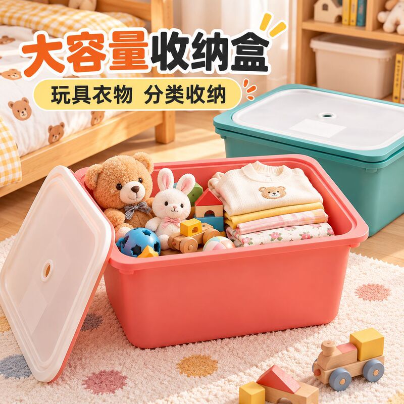 Yishuffat household plastic storage box children's toy storage box storage artifact toy clothes storage box Yishuffat household plastic storage box children's toy storage box storage artifact toy clothes storage box