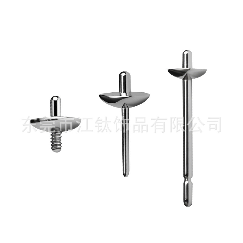 Pointed titanium steel lip stud product view