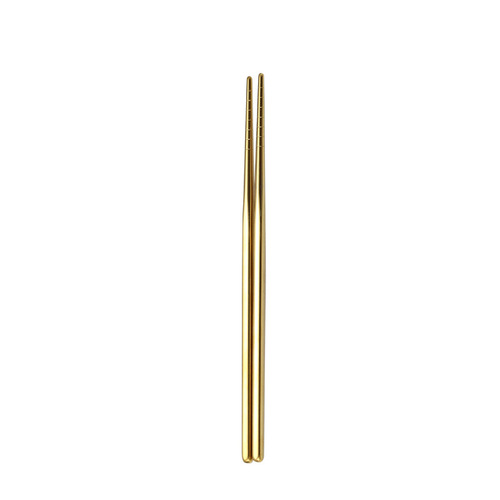 304 stainless steel chopsticks 21CM household Portuguese ins hotel non-slip heat insulated gold-plated square gift tableware